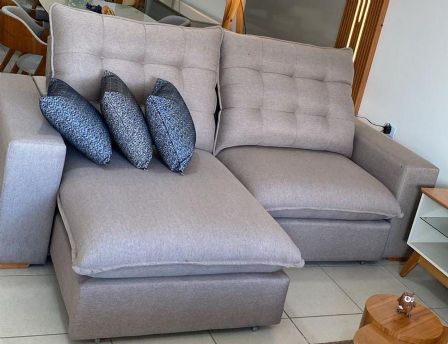 sofá retrátil e reclinável molas ensacados 2.40